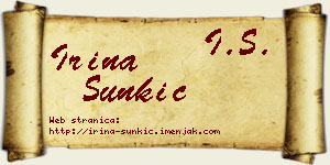 Irina Šunkić vizit kartica